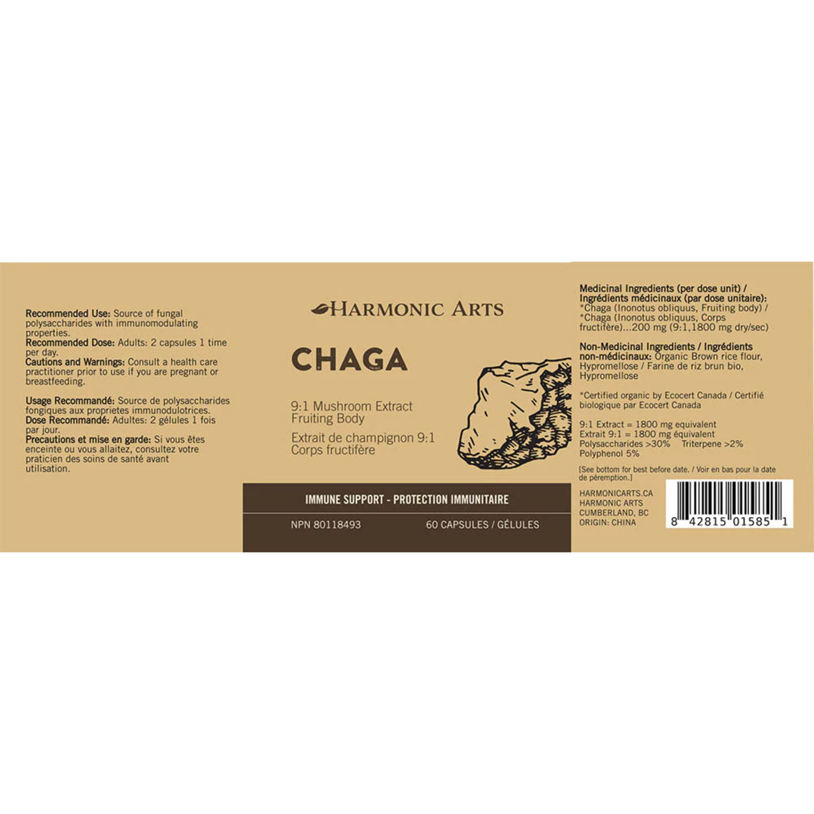 Harmonic Arts Chaga Mushroom Capsules