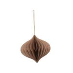 Creative Coop Paper Honeycomb Finial Ornament - Brown