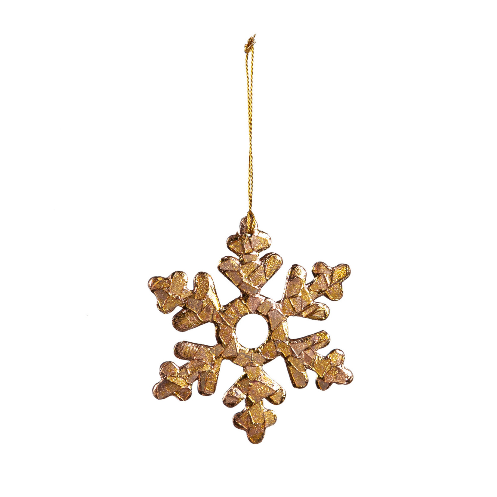 Evergreen Gold Wood Snowflake Ornament
