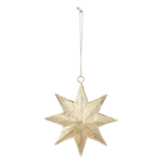 Creative Coop Antique Brass Star Ornament - 6"