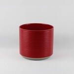florist supply Red Ribbed Pot - 5"