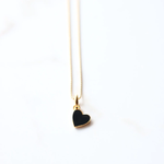 Lolo Jewellery Black Heart Necklace - 20"