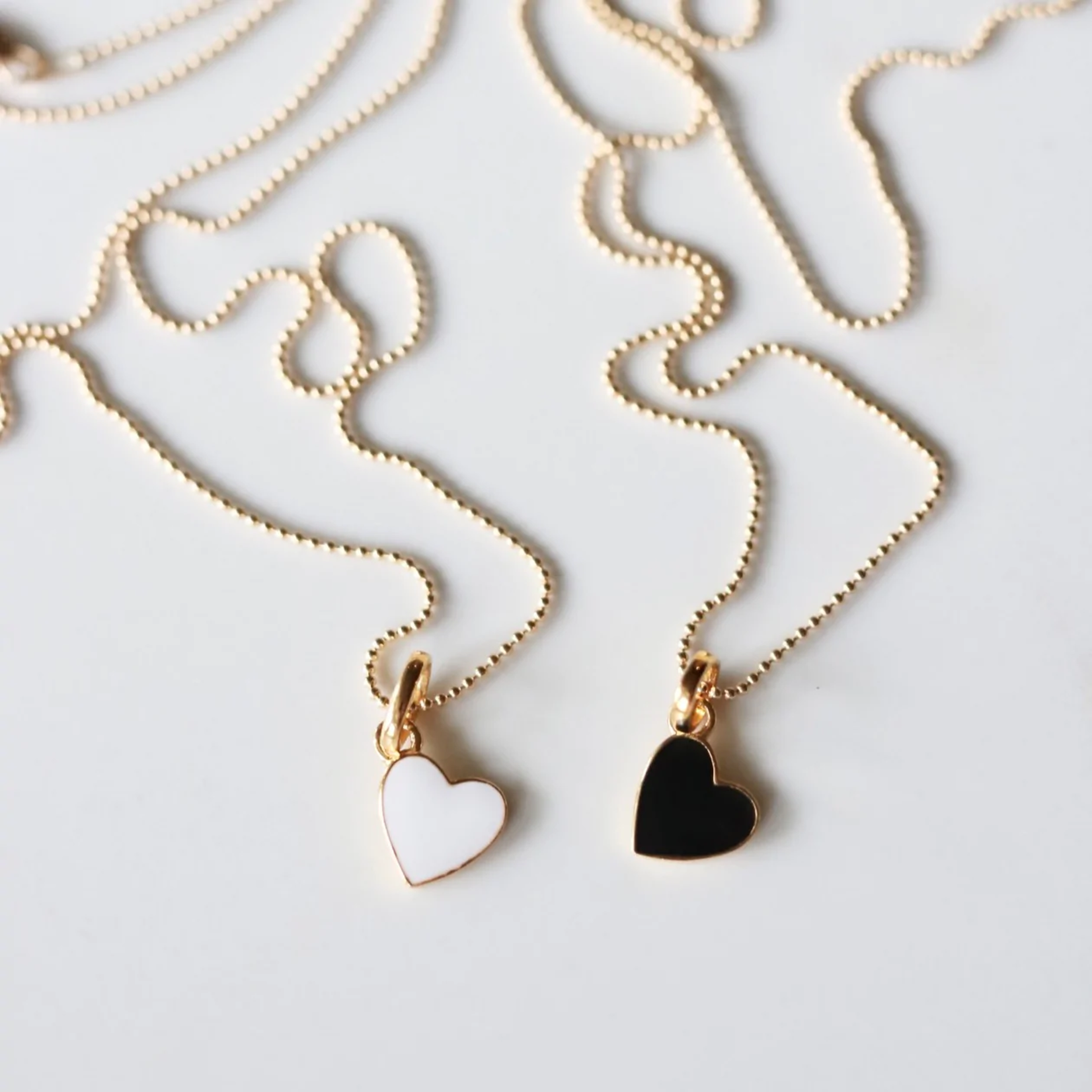 Lolo Jewellery Black Heart Necklace - 20"