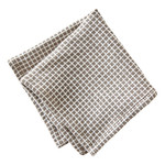 Textured Checked Dishcloth - Grey - s/2
