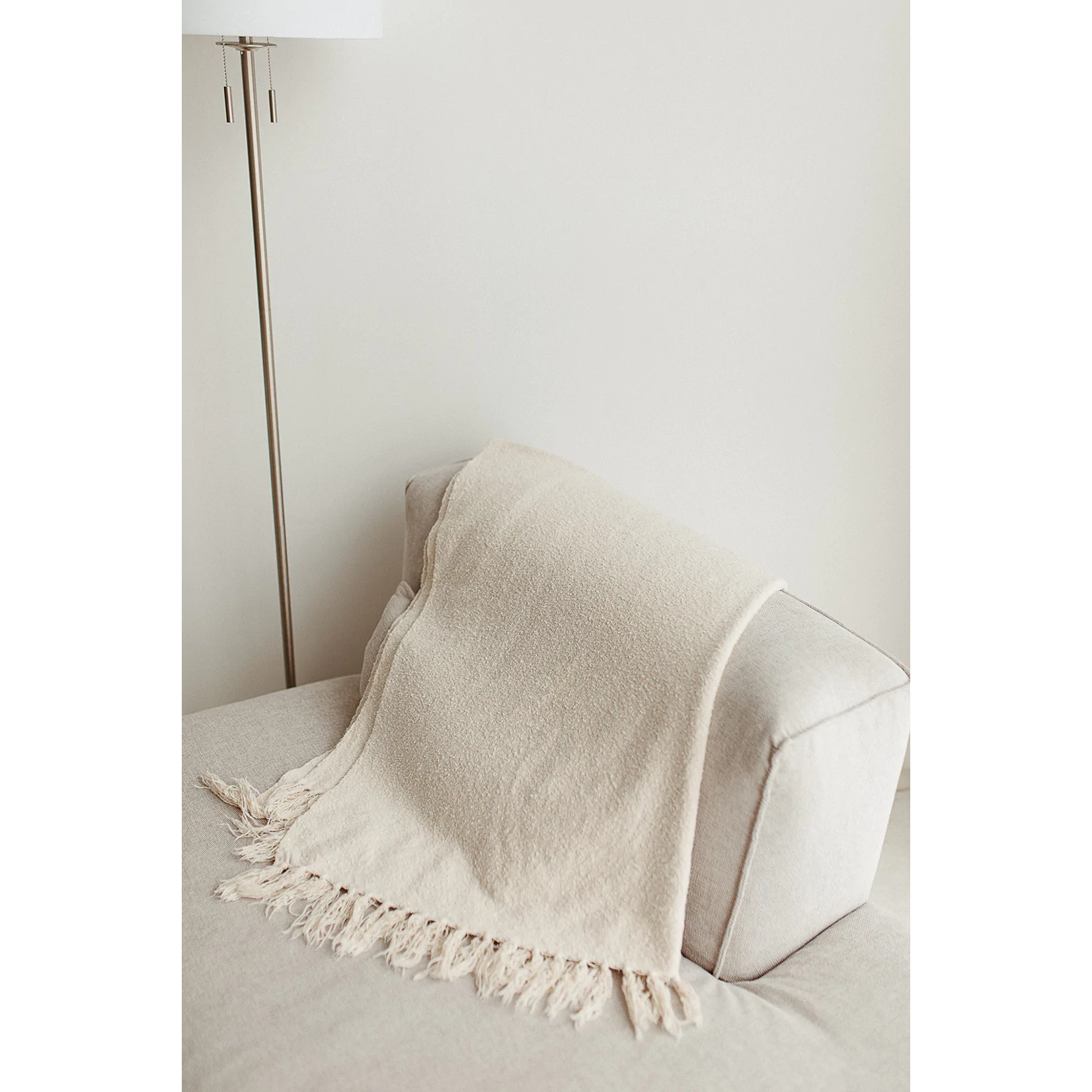 By Two Fields Organic Cotton Throw  - 70"x54"