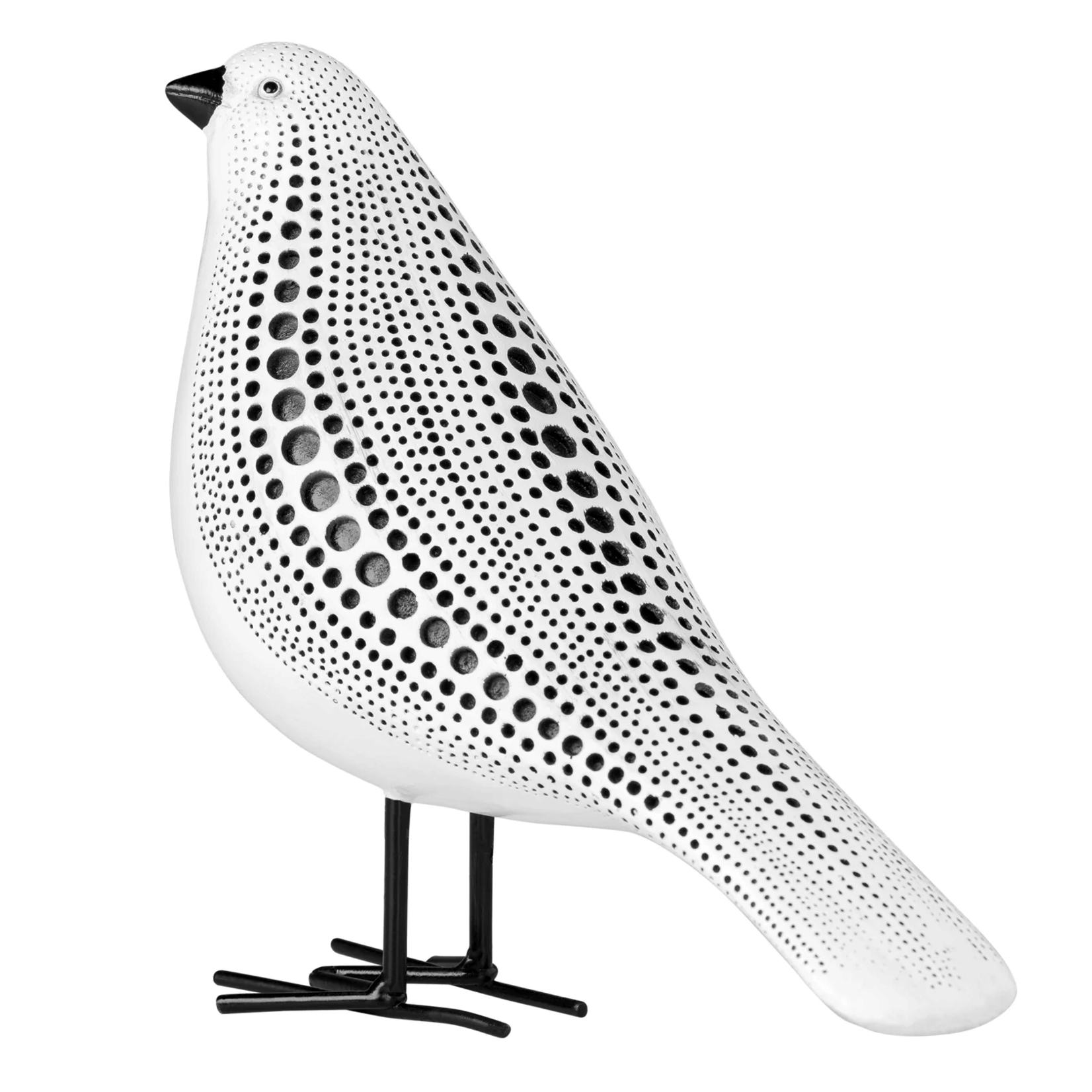 Torre & Tagus Dotted Standing  Bird - White