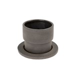 Indaba Black Clay Pot w/Saucer - 5"