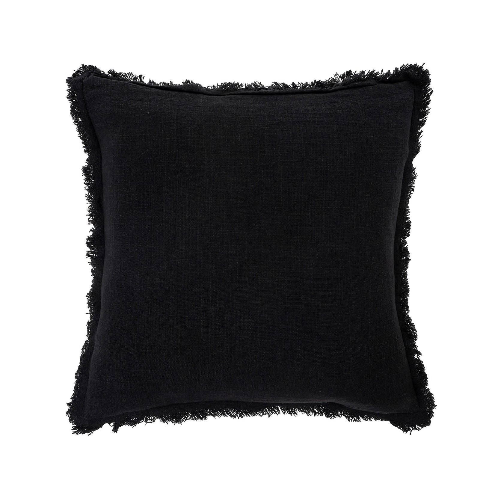 Indaba Frayed Edge Black Pillow - 20x20