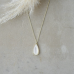 Glee Jewelry Marmee Drop Necklace - Gold/Mother Pearl