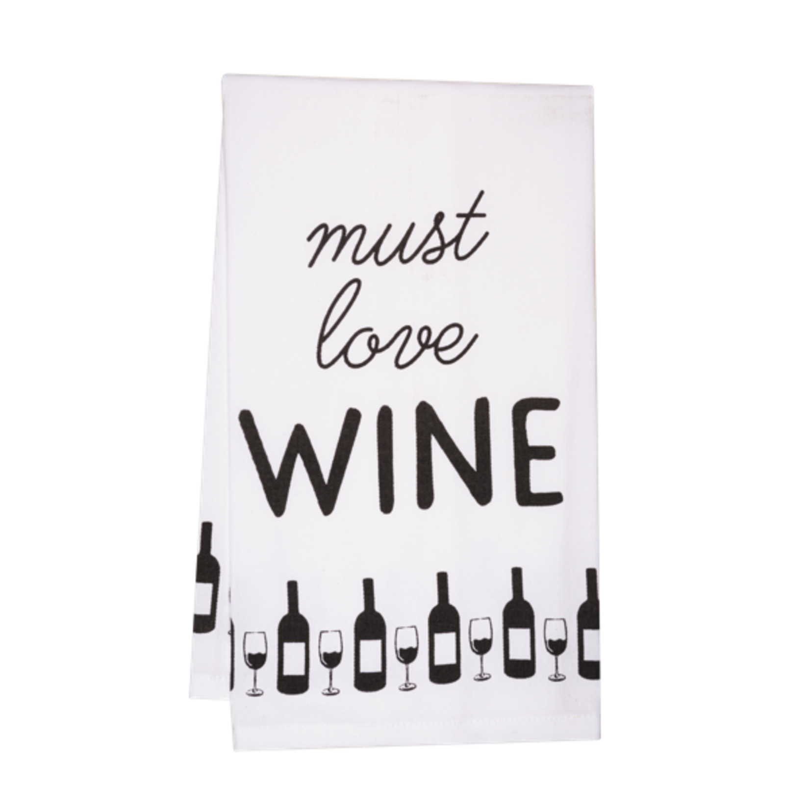 CBK Ganz Must Love Wine Tea Towel