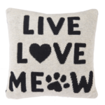 CBK Ganz Live Love Meow Pillow - 10"x10"