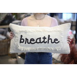 Creative Coop Fringed Breathe Pillow