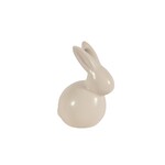 Nutcracker White Ceramic Sitting Bunny - 4"