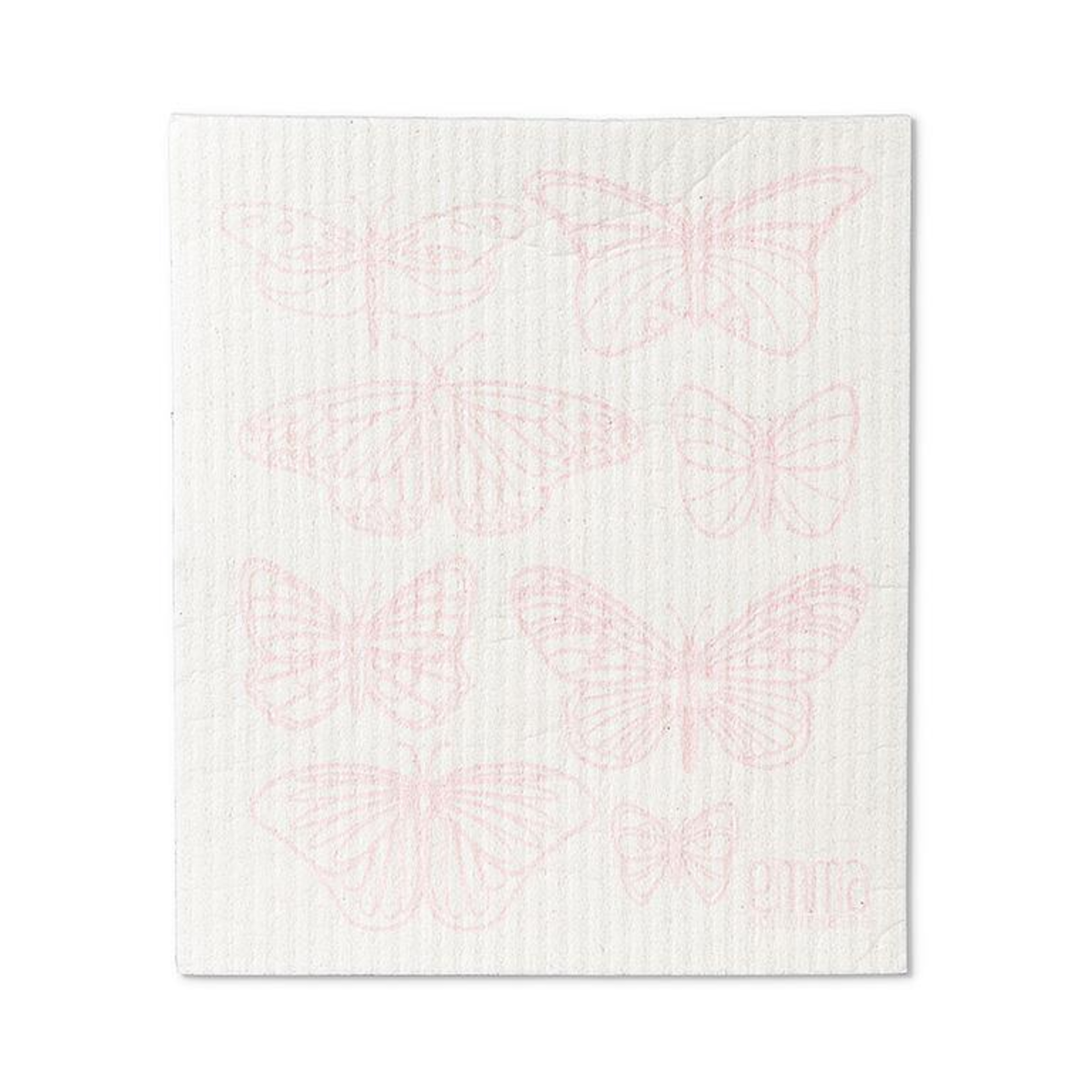 Abbott Pink Butterfly Dishcloths - S/2