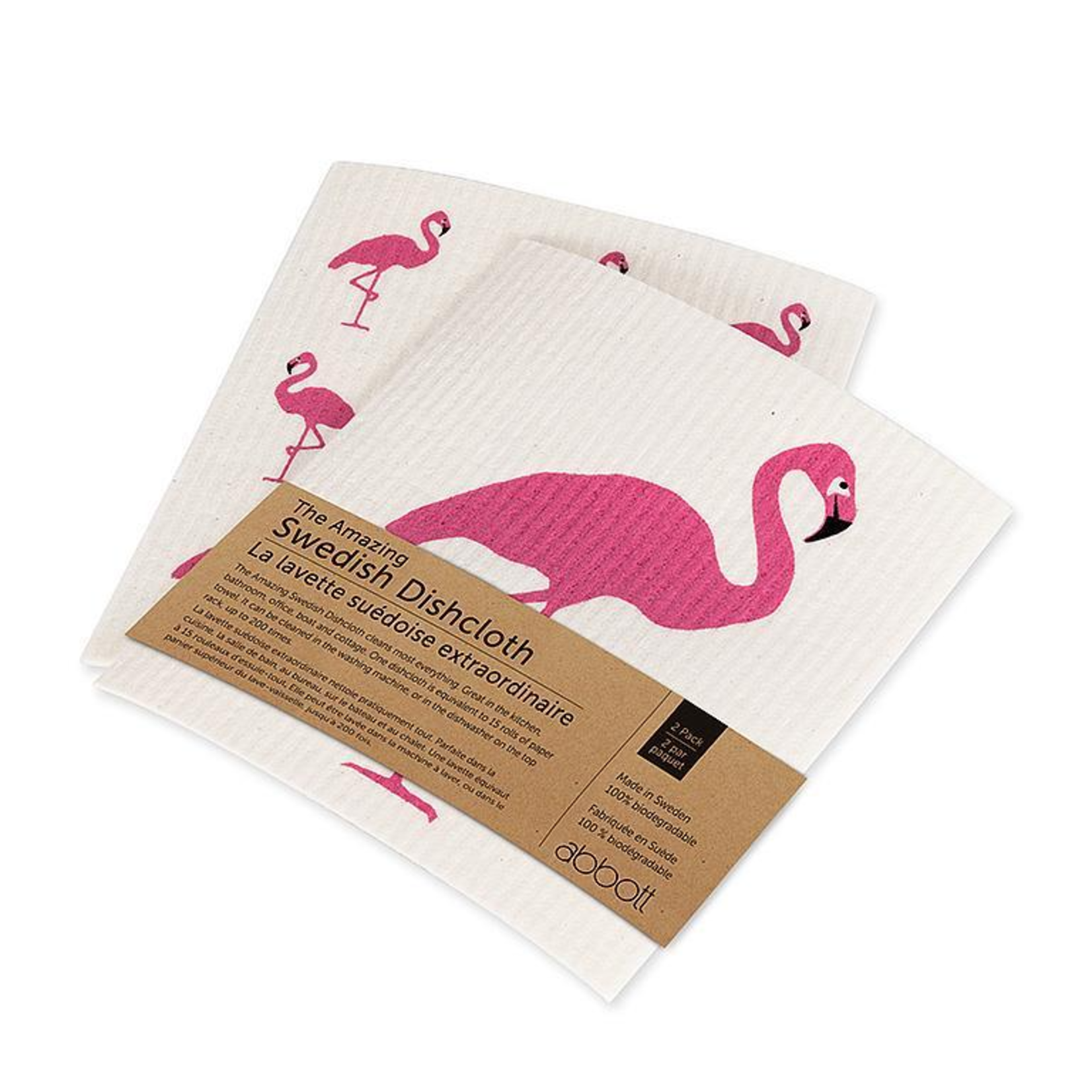 Abbott Flamingo Dishcloths - S/2