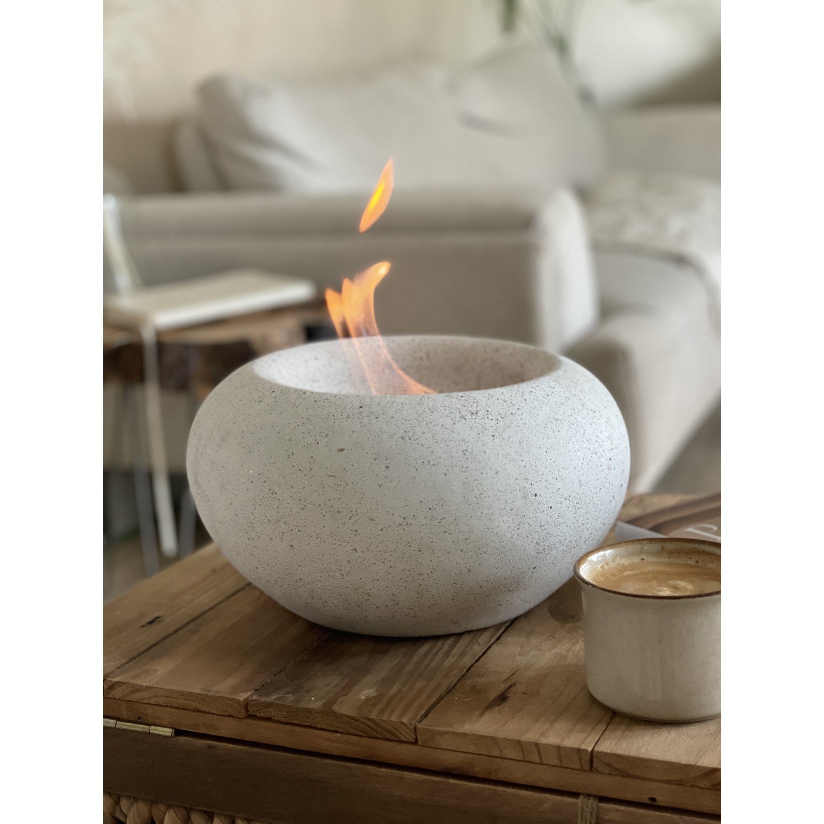 By Two Fields Stone Tabletop Fire Bowl