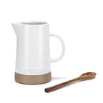 Demdaco White Refresh Pitcher w/Wooden Spoon