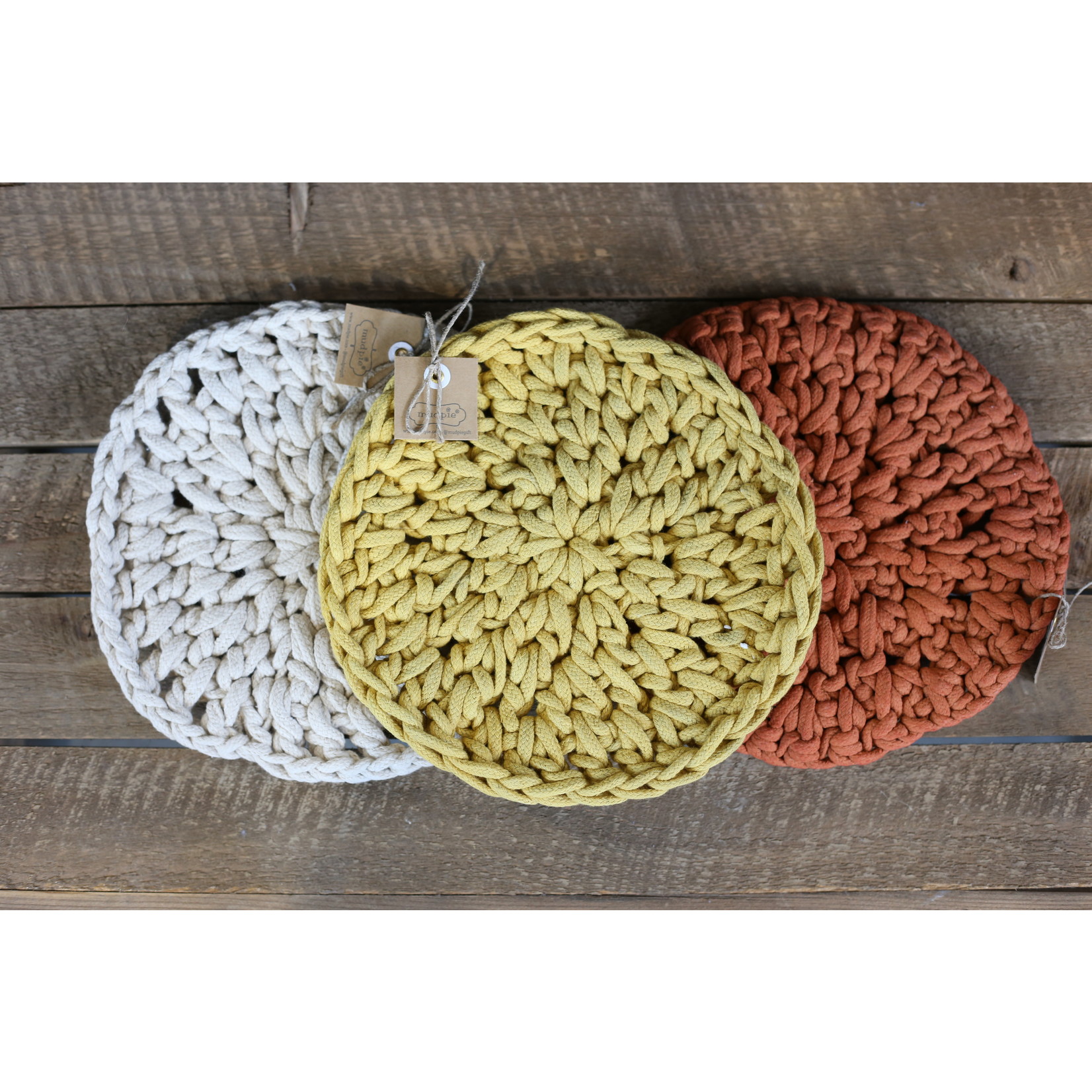 Mud Pie Mustard Knotted Trivet