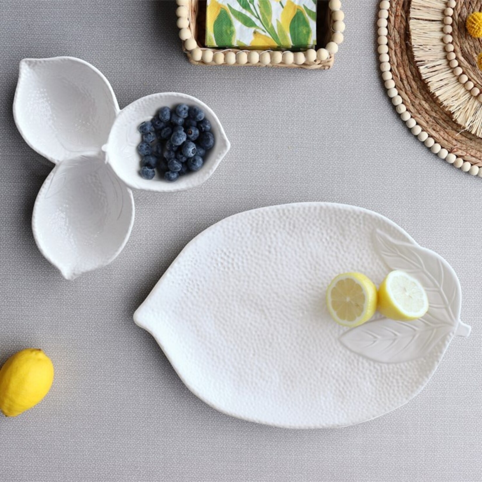 Harman White Lemon Serving Platter