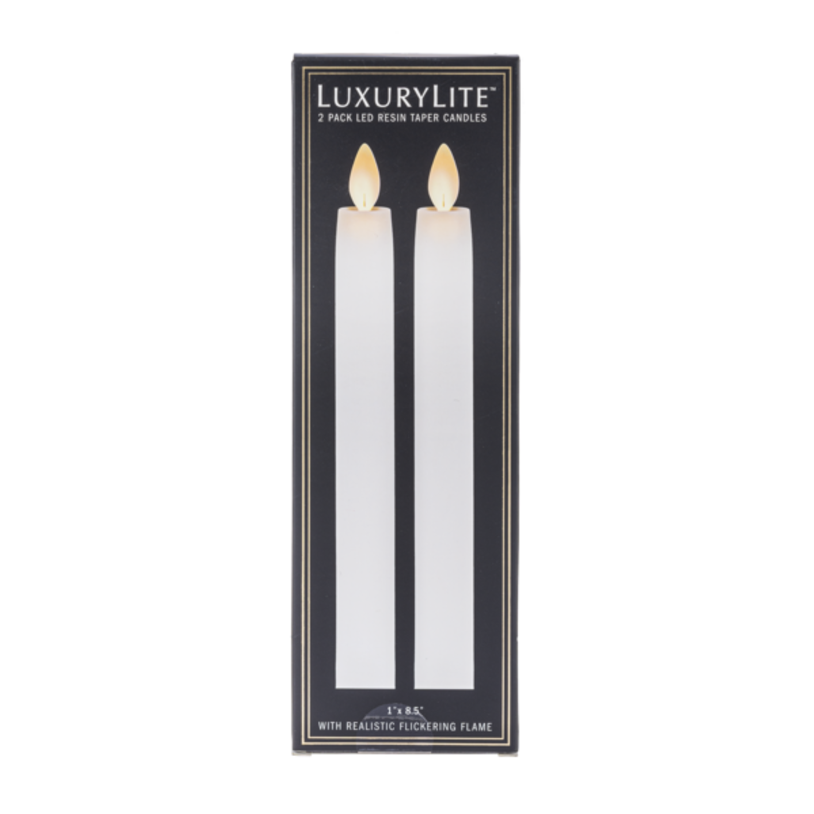 CBK Ganz White LED Taper Candle Set w/Timer & Blow Out Feature
