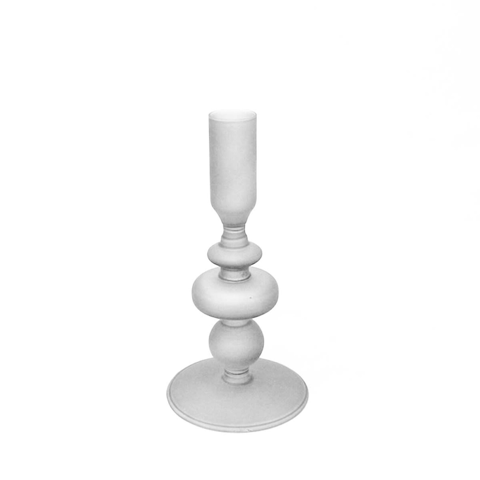 Frosted White Candleholder - 7"