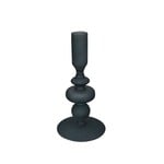 Frosted Black Candleholder - 9"