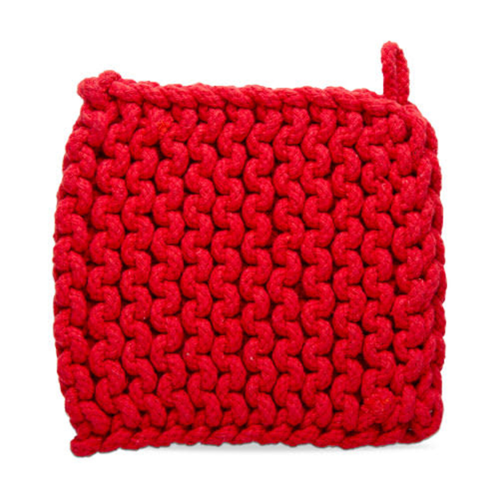 Red Crochet Trivet