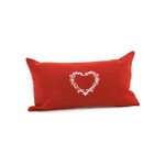 Pine Centre Red Heart Cushion - 12x22