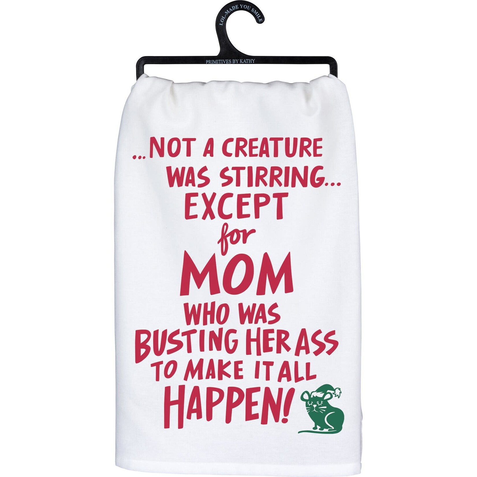 Primitives by Kathy Not A Creature Stirring Tea Towel