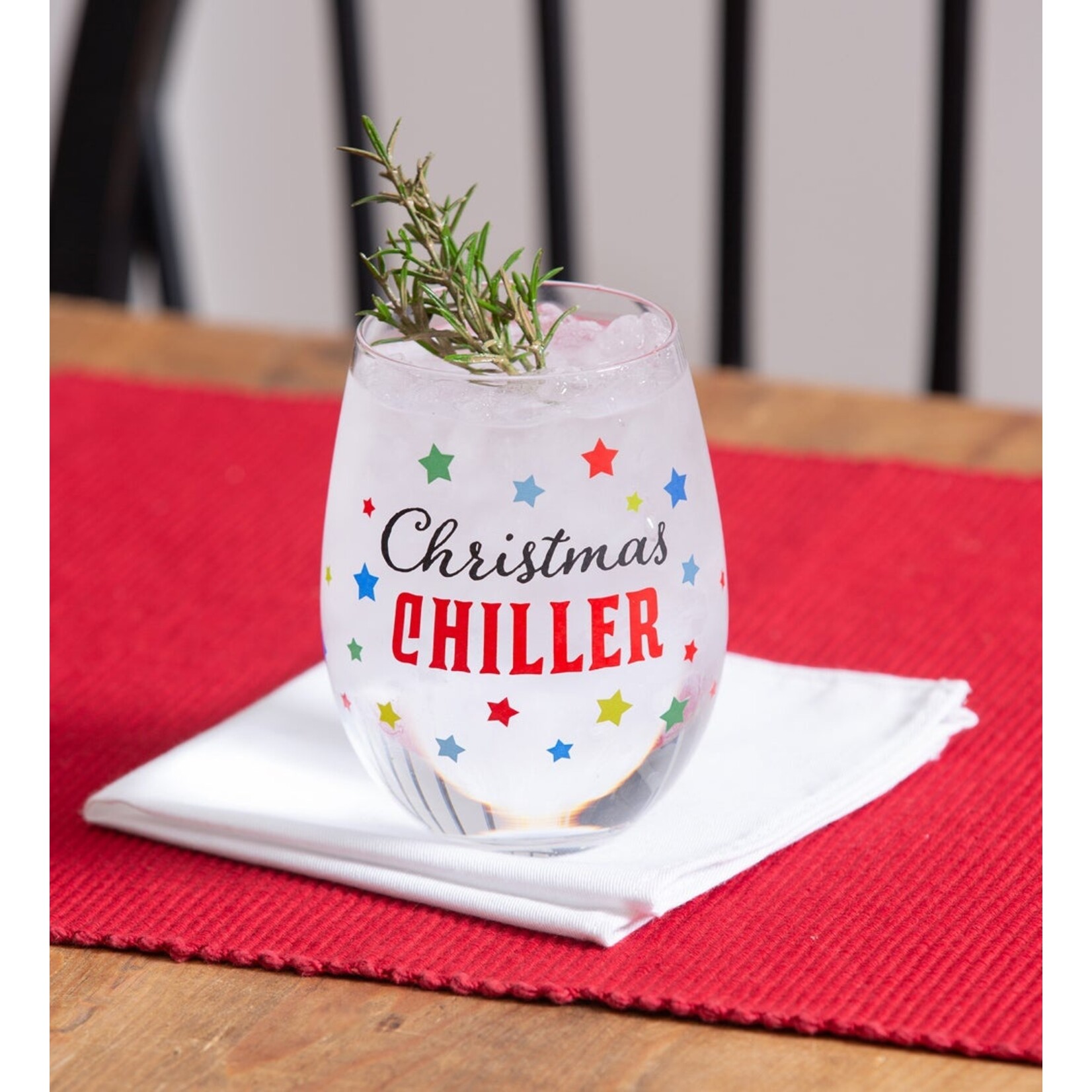 Evergreen Christmas Chiller Stemless glass w/box