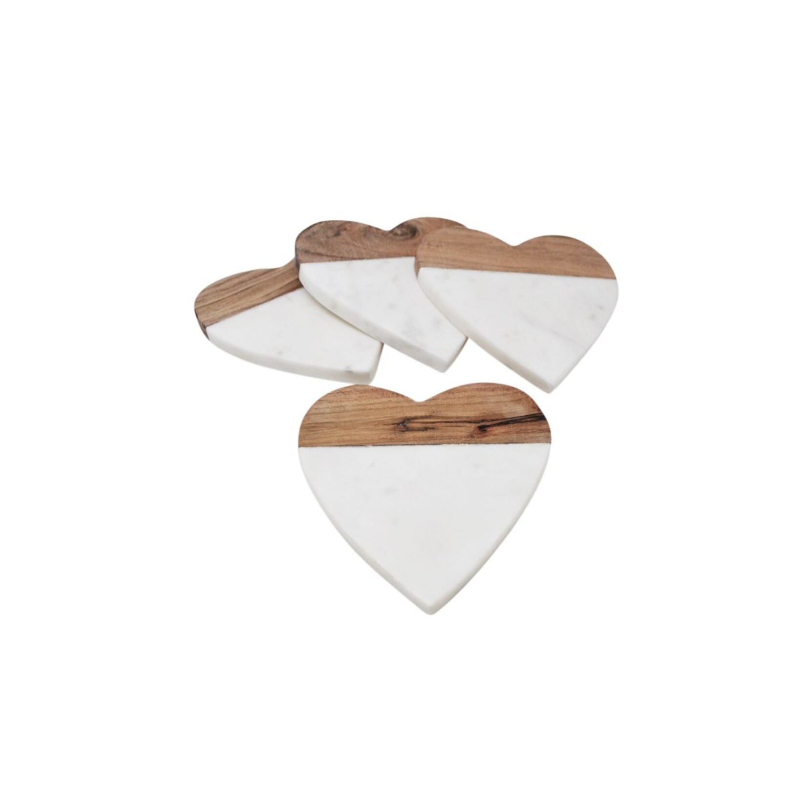 Wood/Marble Heart Coaster