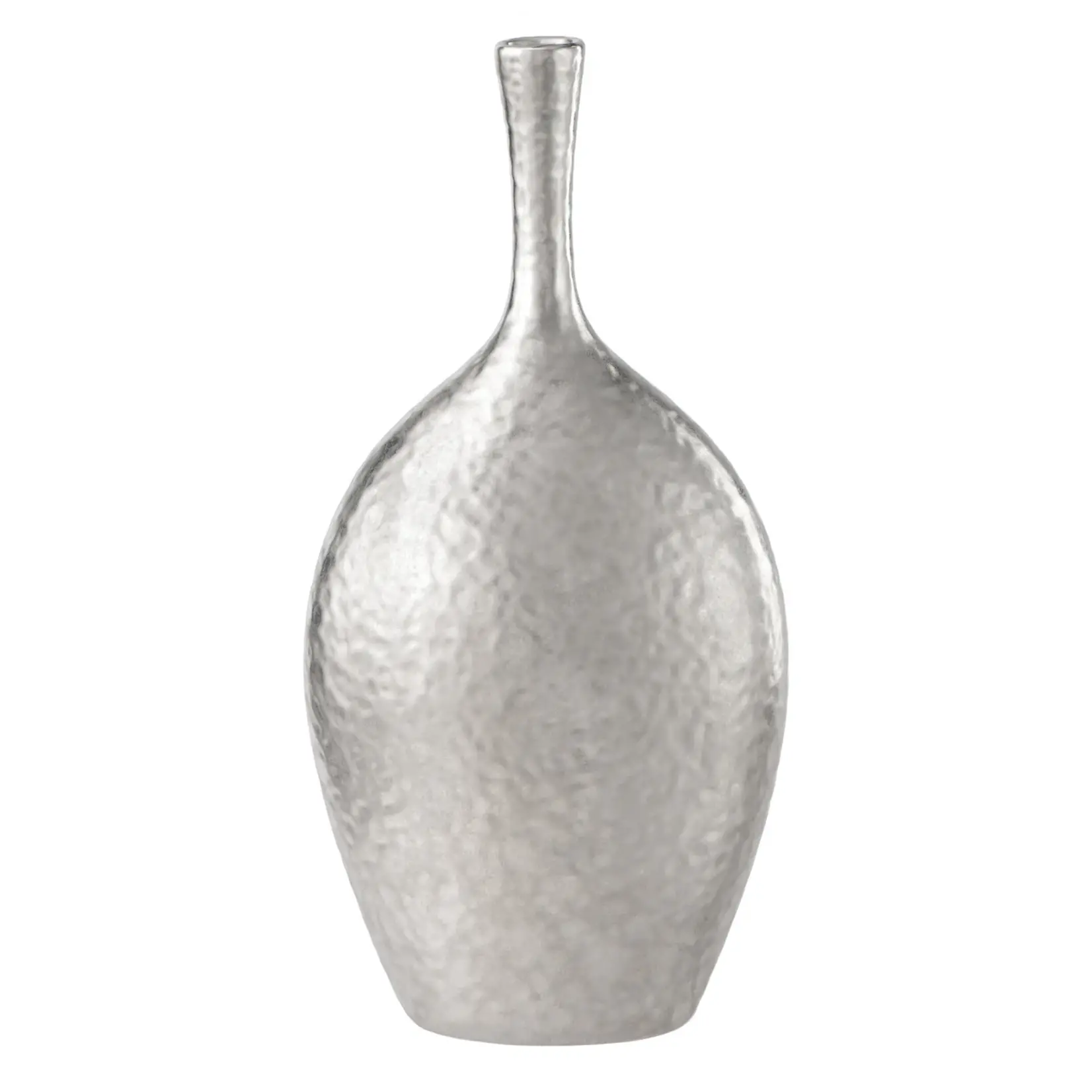 Torre & Tagus Lilo Silver Dimpled Vase - 12.25"