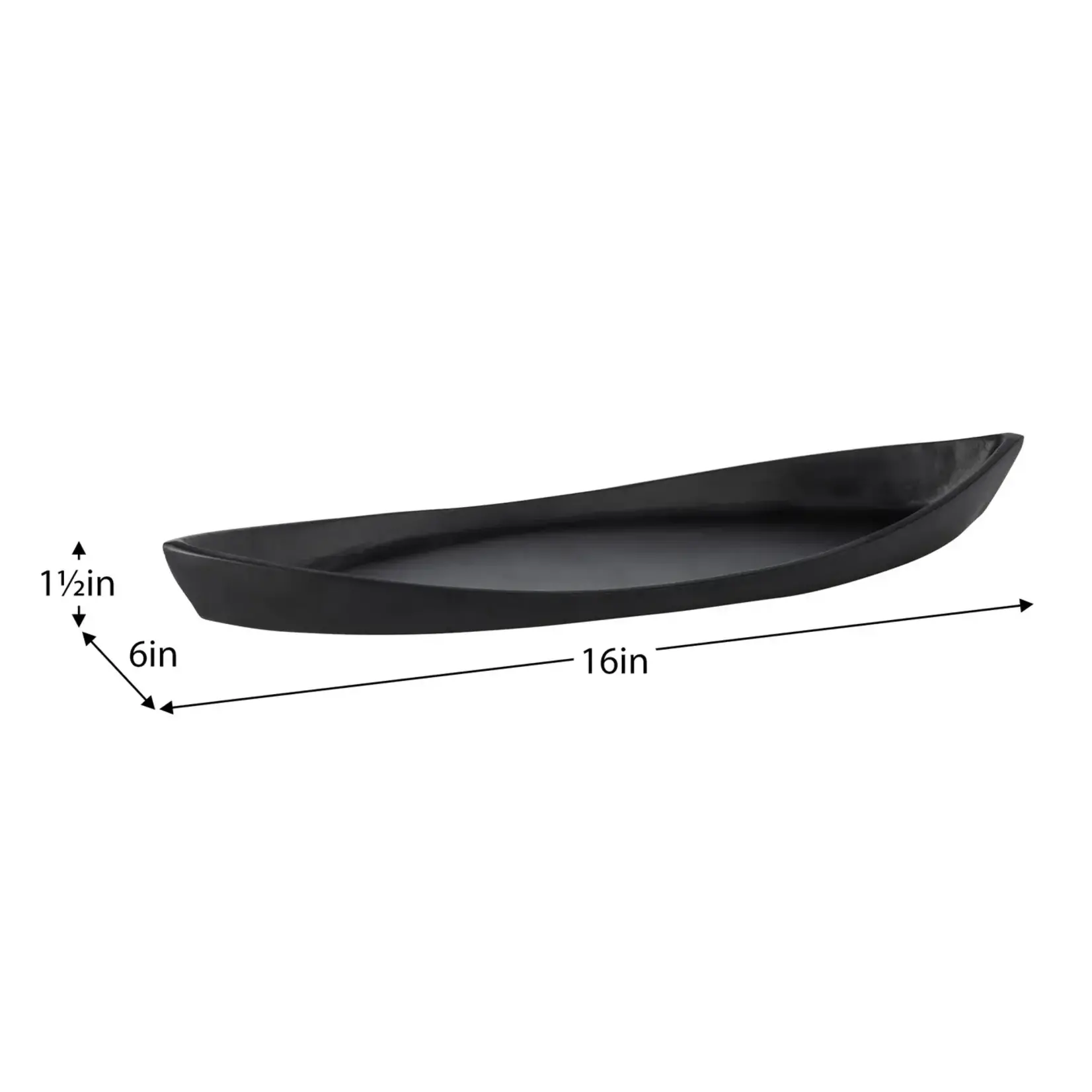 Torre & Tagus Black Canoe Platter - 16"