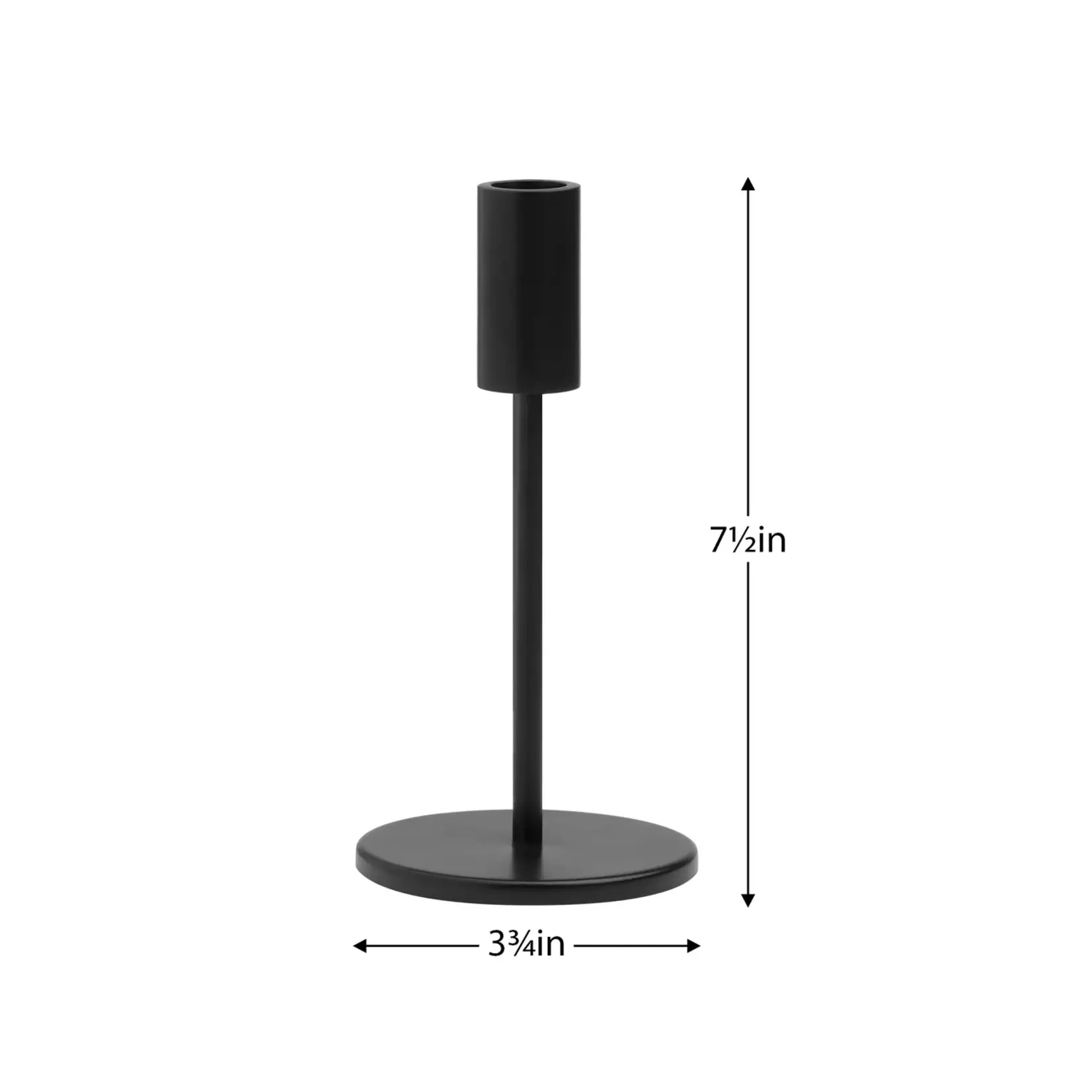 Torre & Tagus Lumen Black Candle Holder - 7.5"