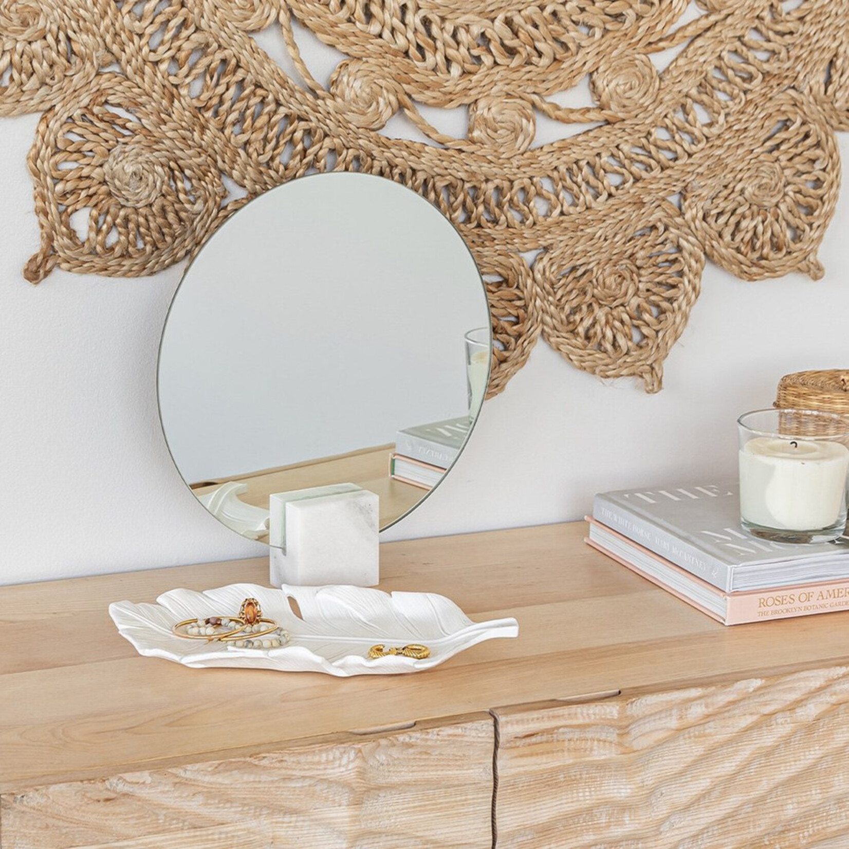 Style in Form Moon Mirror - White Base