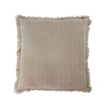 Indaba Frayed Edge Pillow - Light Grey