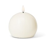 Abbott Ivory LED Ball Candle - 4"