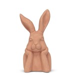Abbott Pondering Small Terracotta Rabbit - 8"