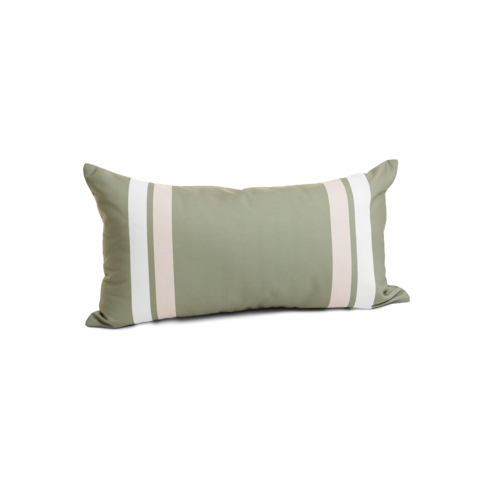 Pine Centre Outdoor Green Stripe Cushion - 12"x22"