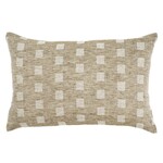 Indaba Check Linen Pillow - Natural - 16"x24"