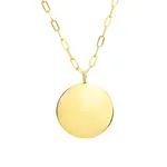 Lolo Jewellery Chloe Gold Disc Necklace - 18"