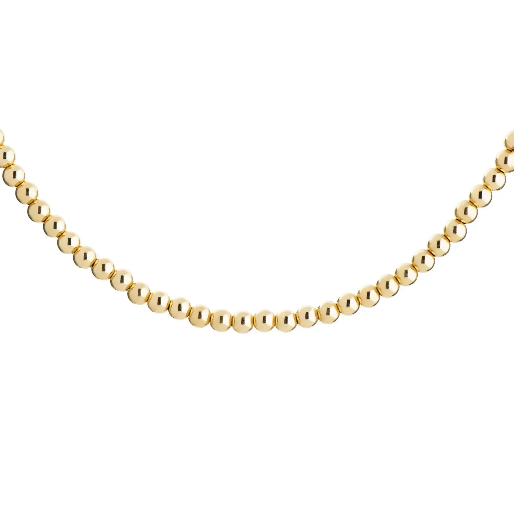 Lolo Jewellery Gold Ball Neclace - 4mm - 18"