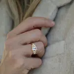 Lolo Jewellery Lillya Ring - White Topaz - Size 7