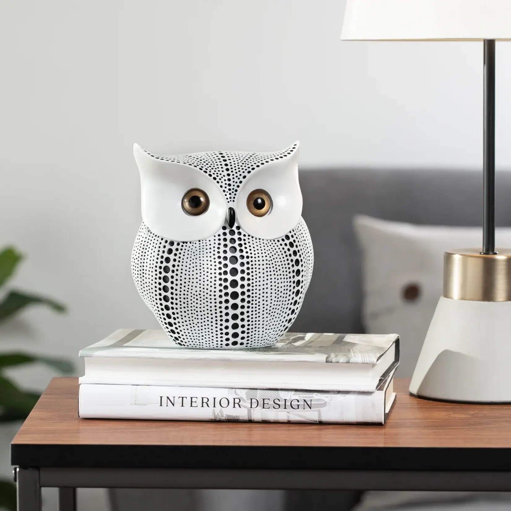 Torre & Tagus Dotted Horn Owl - White