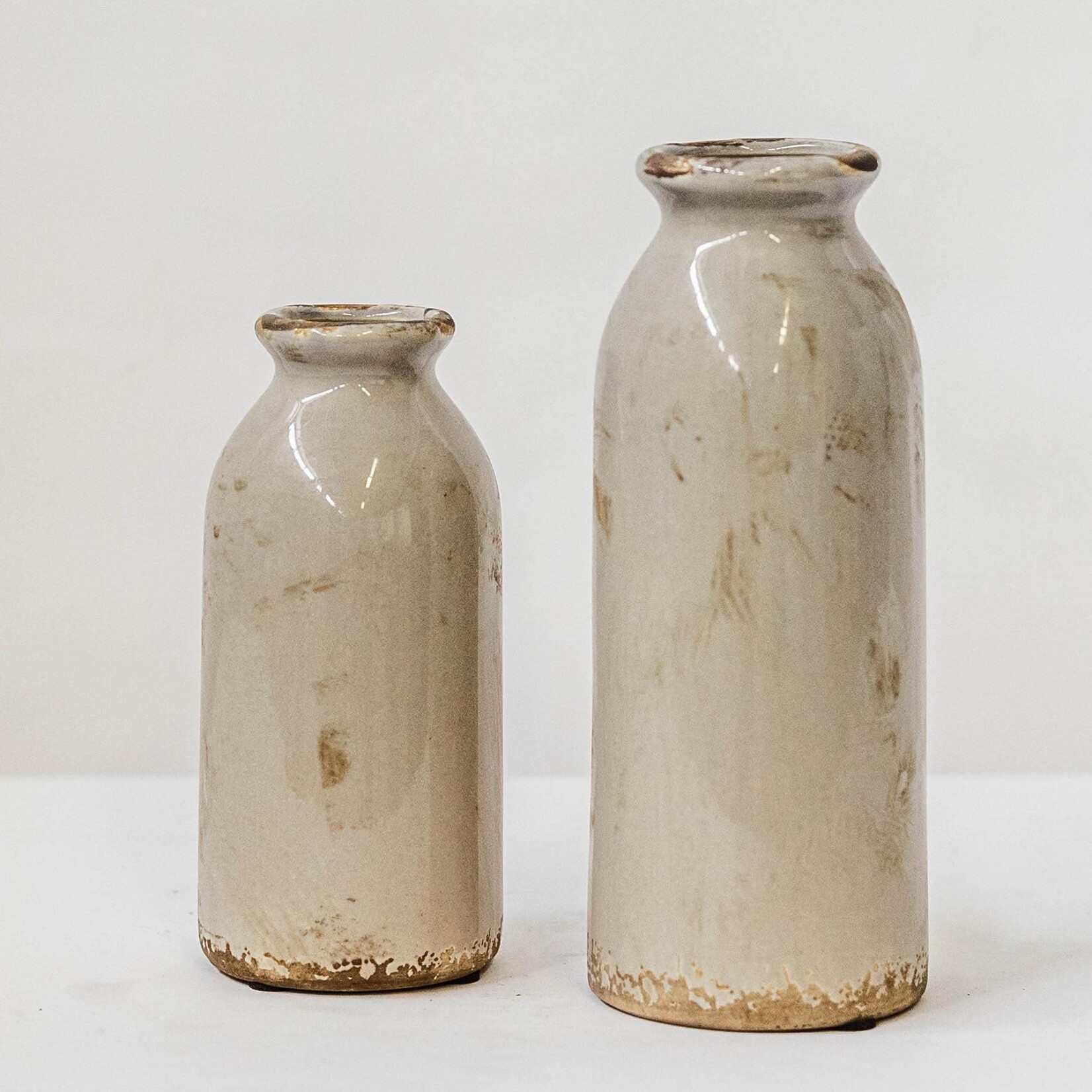 Forpost Trade Glazed Milk Jug Style Vase - Large
