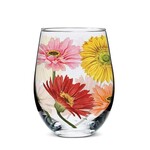 Abbott Gerbera Daisy Stemless Wine Glass