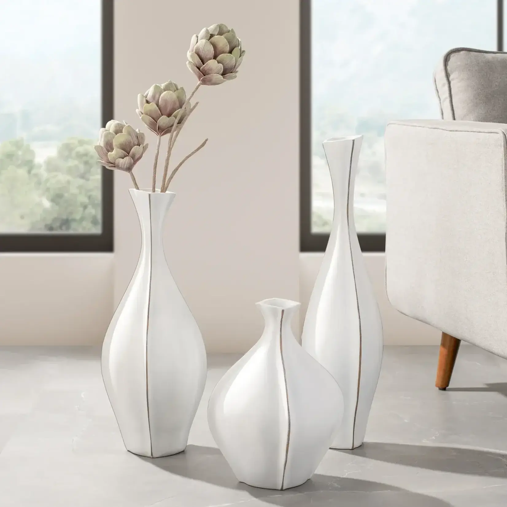 Torre & Tagus Whimsical Resin Wide Vase - 14.5"