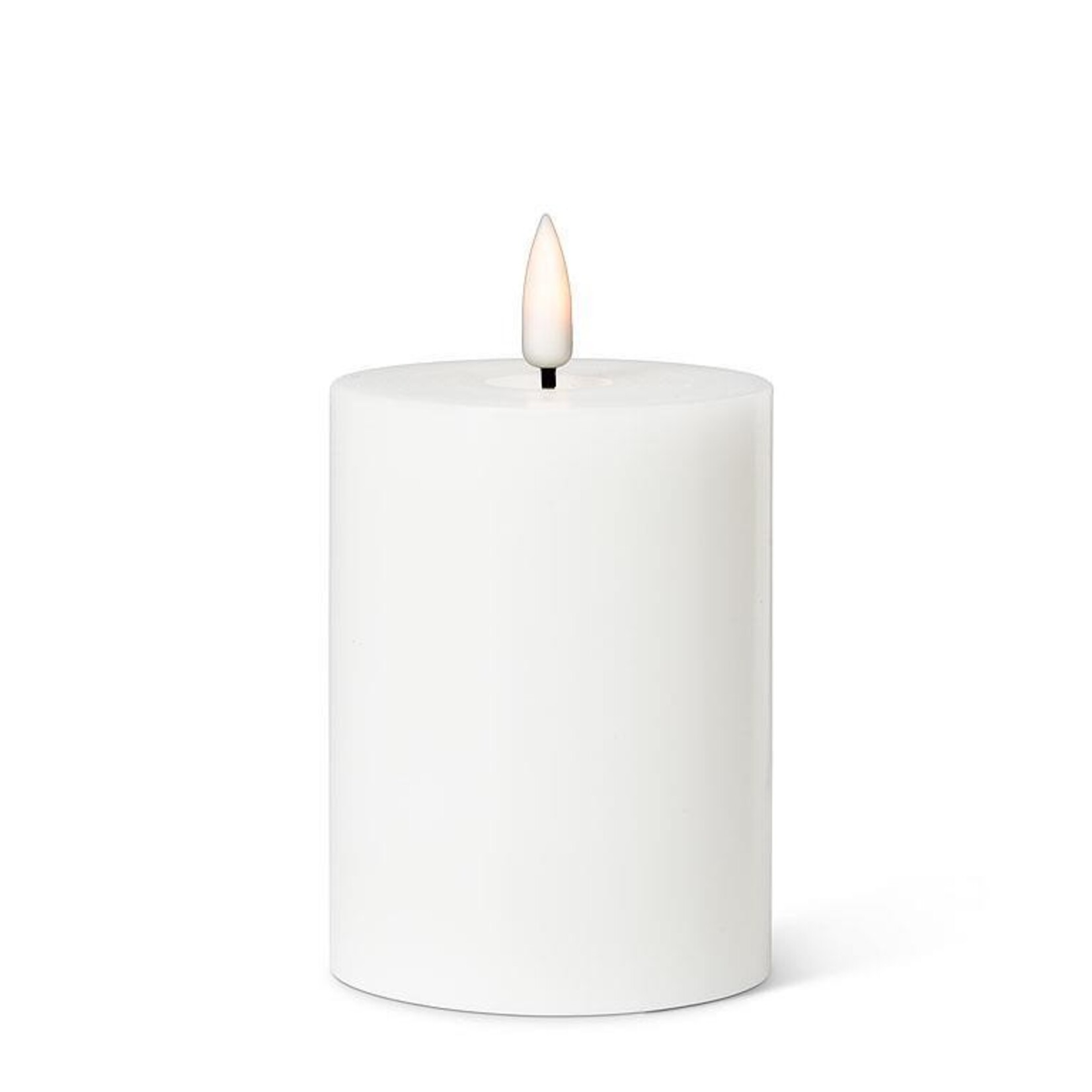 Abbott White LED Pillar Candle - 3"x4"