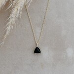 Glee Jewelry Elsie Necklace - Gold/Black Onyx