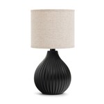Pine Centre Arnas Black Ceramic Lamp